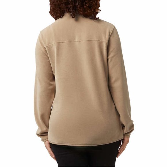 NWT 32 Degrees Women Midweight Snap Arctic Fleece Olive Beige  Sz M $70 1A002 - Picture 2 of 5